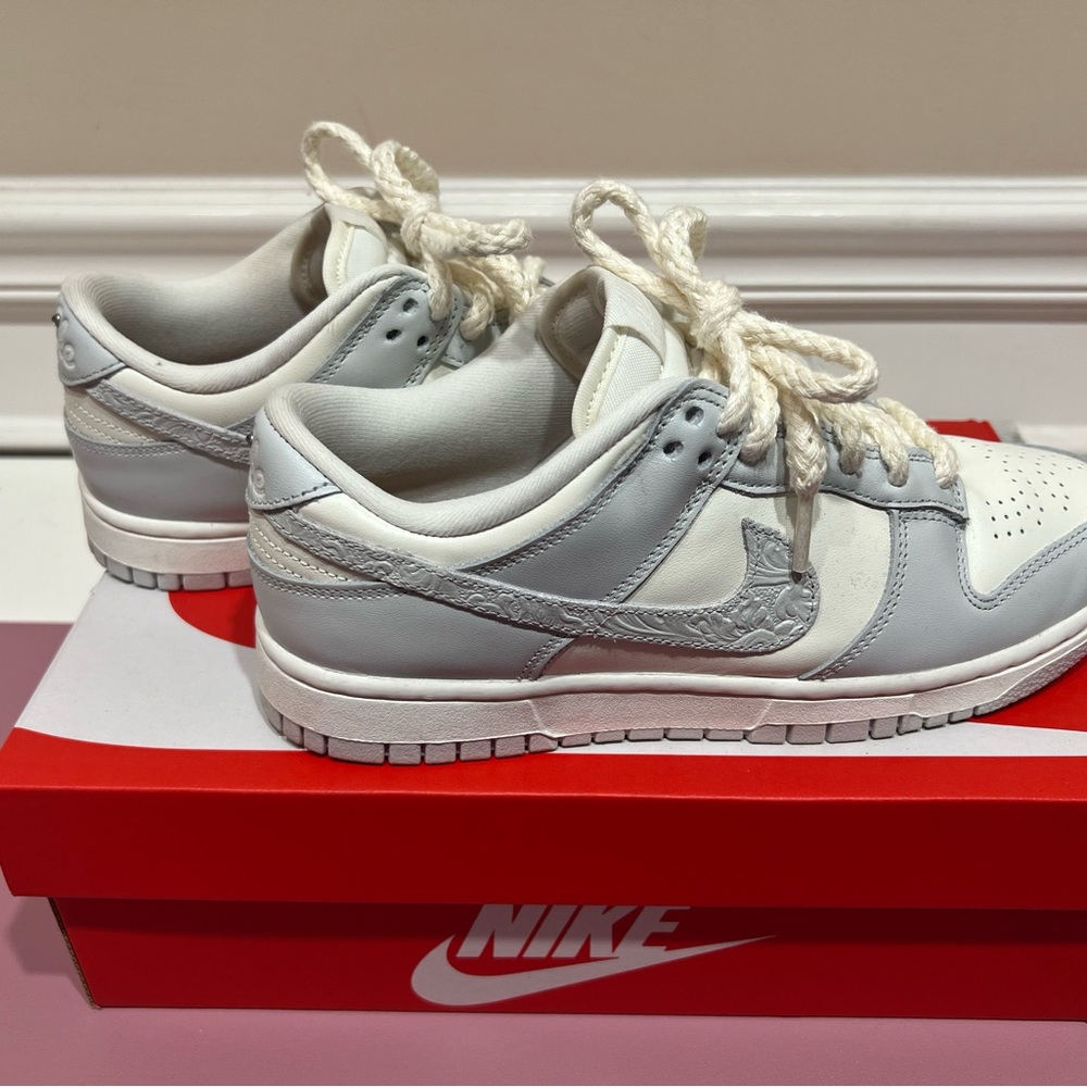 Nike White and Light Gray Sneakers